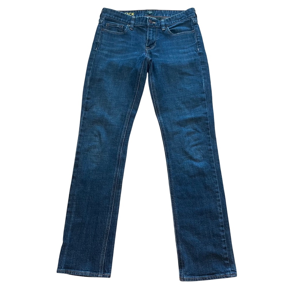 J.Crew Matchstick Jeans Womens 27R Dark Wash Straight Leg Stretch Denim Blue